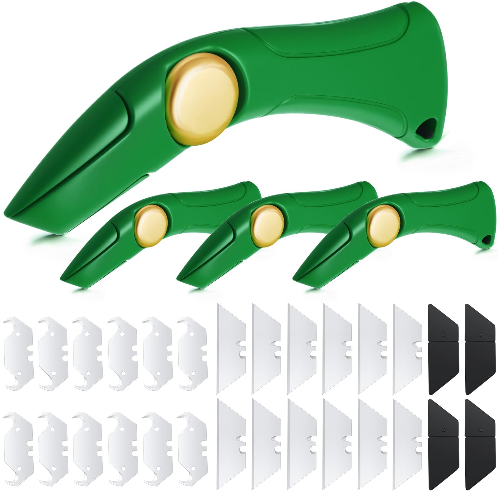 WILLBOND 4 Pcs Navajas Para Roofing Knife, Dark Green