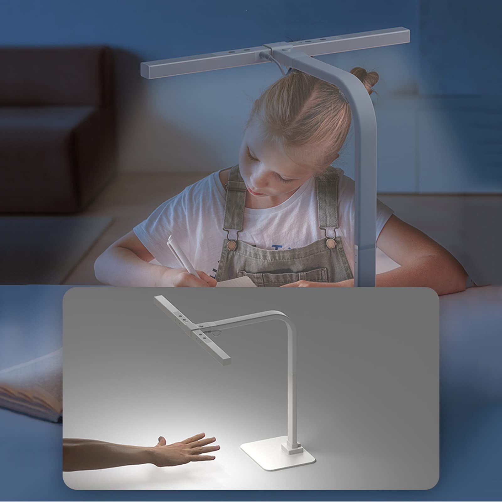 Lampada da studio LED occhio protezione da tavolo lampada a clip luce dimmerabile touch controllo schermo luminoso all'altezza dell'altezza regolabile lampada da lettura ufficio con luce di riempiment