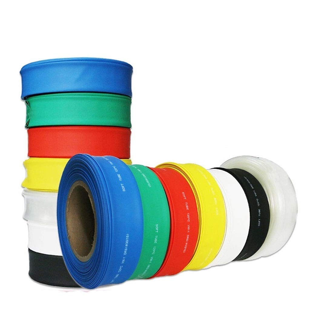 Tubo termorretráctil de PVC Tubo termorretráctil de PVC de 1 m, 2:1, Multicolor, Varios tamaños(BLU,40mm)
