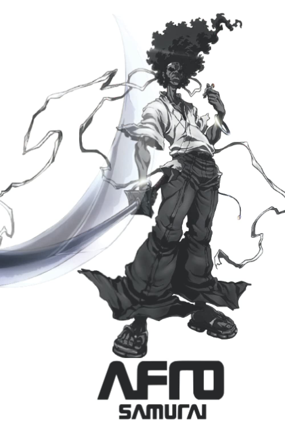 Afro Samurai: Notebook Journal , Blank lined notebook , white paper | 100 pages , 6"X9" inches | Anime Journal, Great gift for future diary.