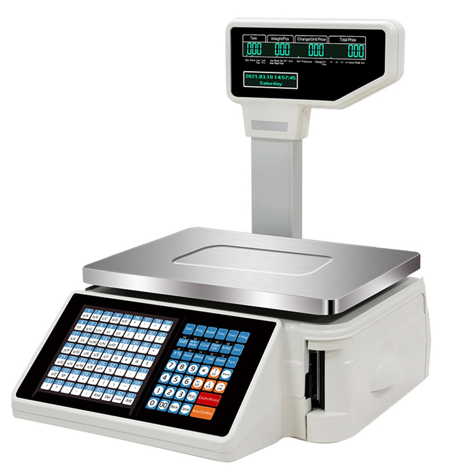 Cyfrowa waga do drukowania etykiet cenowych, stół ważący, druk dwustronny wyświetlacz LCD, komputerowa drukarka termiczna, elektroniczny kod kreskowy, kasa fiskalna dla twojego