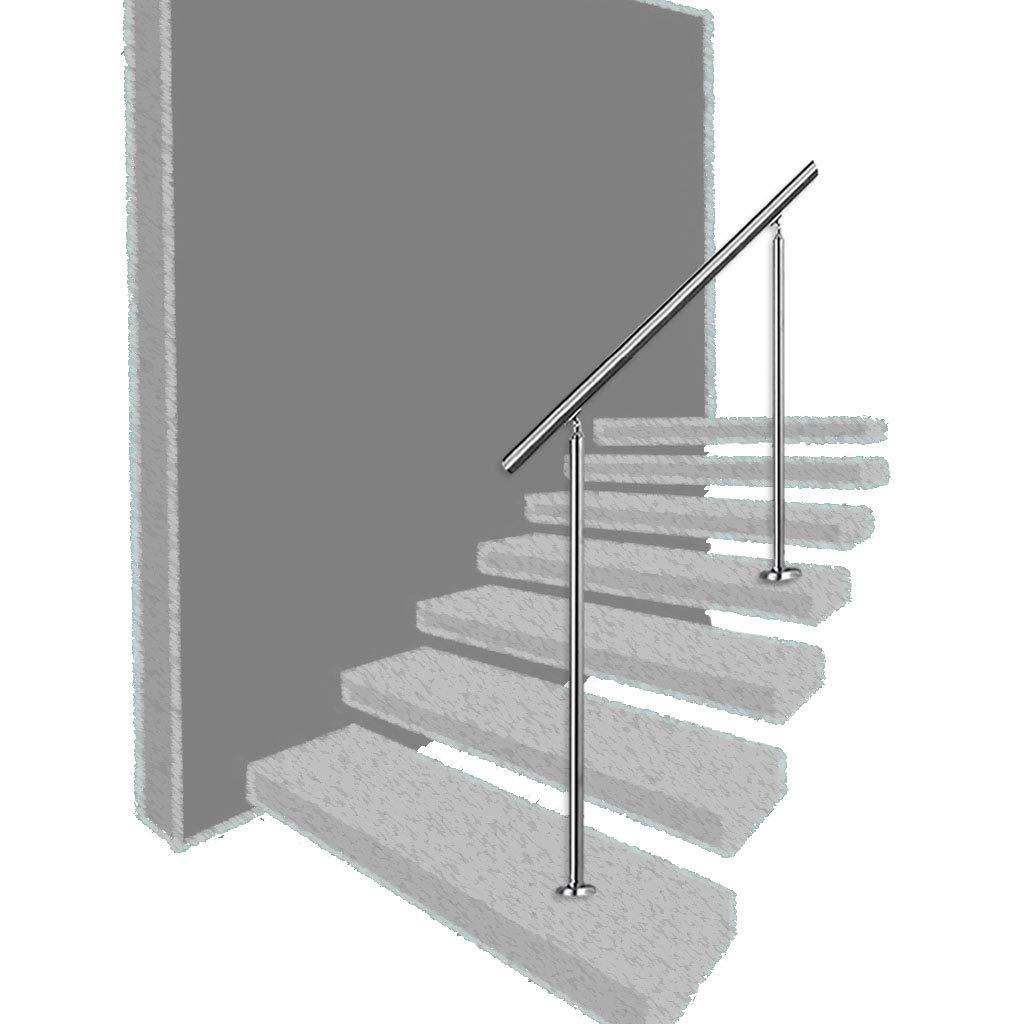 Rampe d'escalier en acier inoxydable 304 pour terrasses, jardins et perrons
