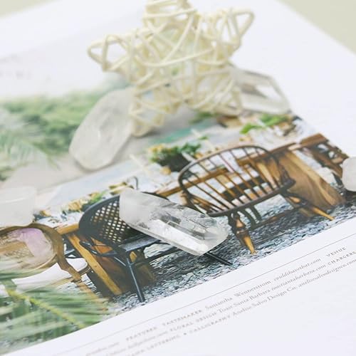 Miniatura 5 de Puntos de cristal de cuarzo transparente natural pulidos, cristales y piedras curativas de cuarzo a granel para Wicca, Reiki, energía curativa,