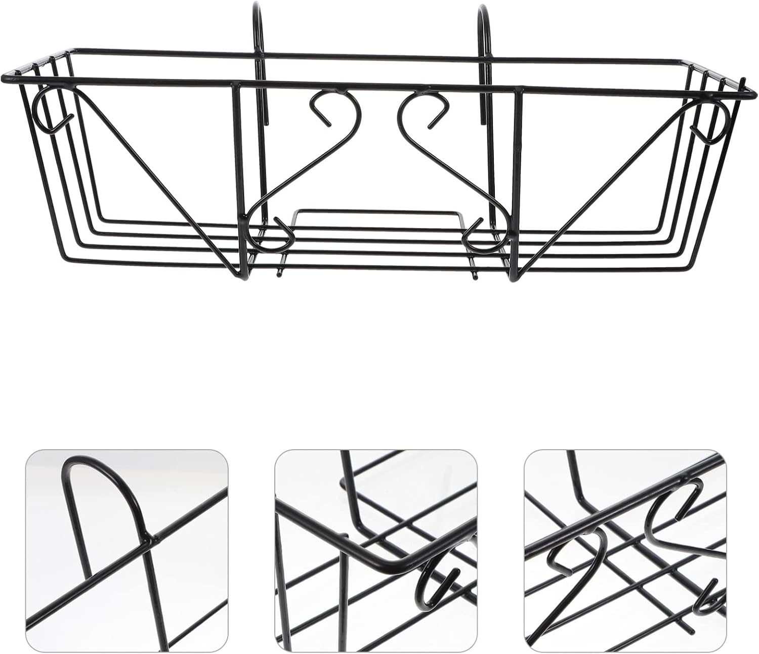 1pc Hanging Planters for Outdoor Plants Balcony Plant Pot Baskets Iron Hanging Planters for Indoor Plants Metal Hanging Baskets Planters Balcony Plant Baskets Planter Box Wall