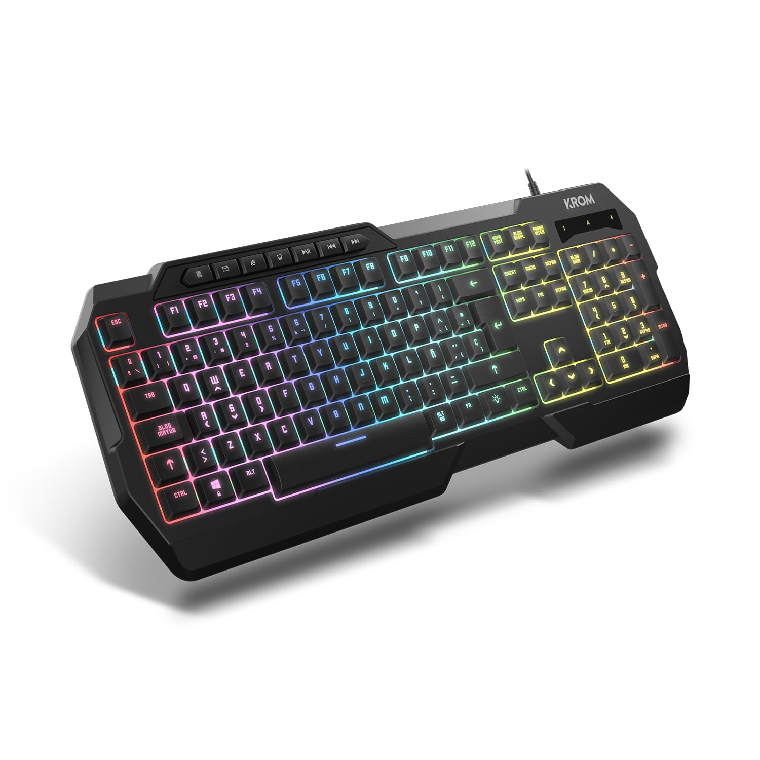 Kit gaming krom kenya 4 in 1 rgb cuffie/tastiera/mouse/tappetino