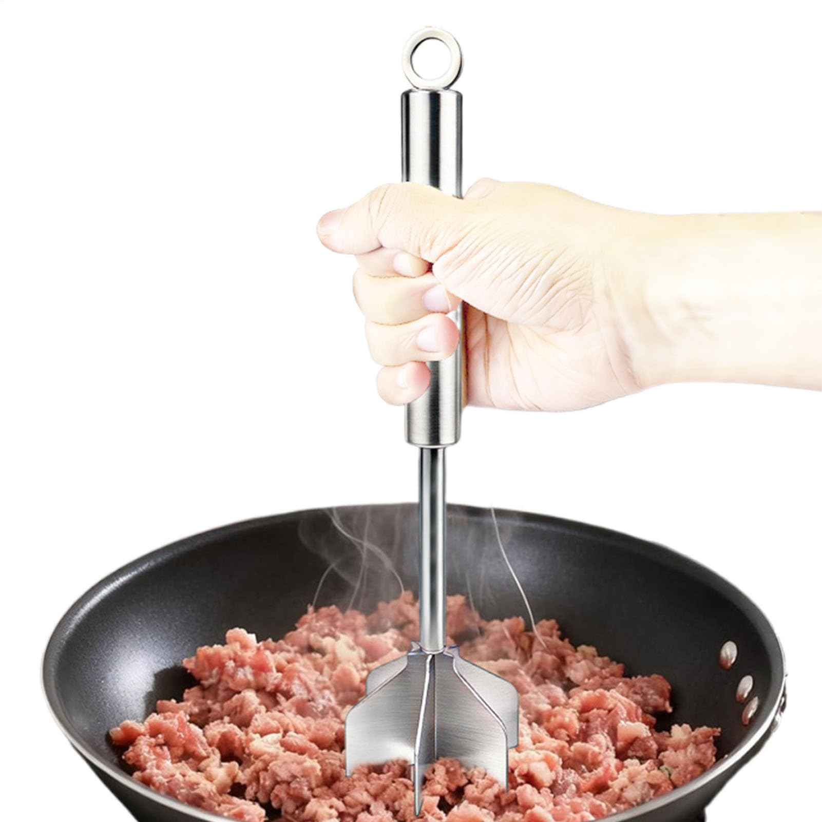 Hachoir à viande hachée en acier inoxydable pour burger maison et barbecue