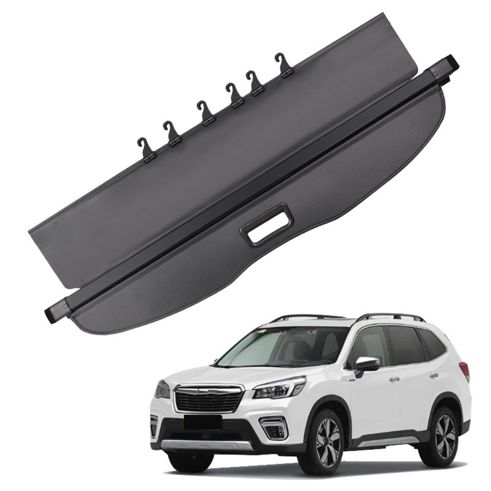 Für Subaru Für Forester 2019 2020 2021 2022 2023 2024 Trunk Cargo Abdeckung Paket Rack wasserdichte Schild Privatsphäre Versenkbare Gepäckraumabdeckung