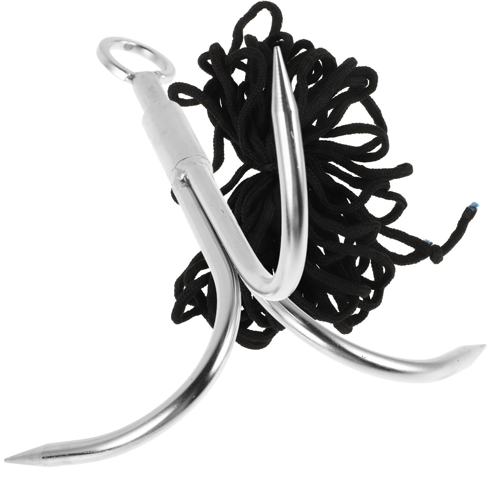 Gancho de Acero Inoxidable para Exteriores Cuerda de 10 Metros, Gancho de Tres Puntas para Pesca y Rescate, Herramienta de Agarre para Escalada y Camping, Color Aleatorio