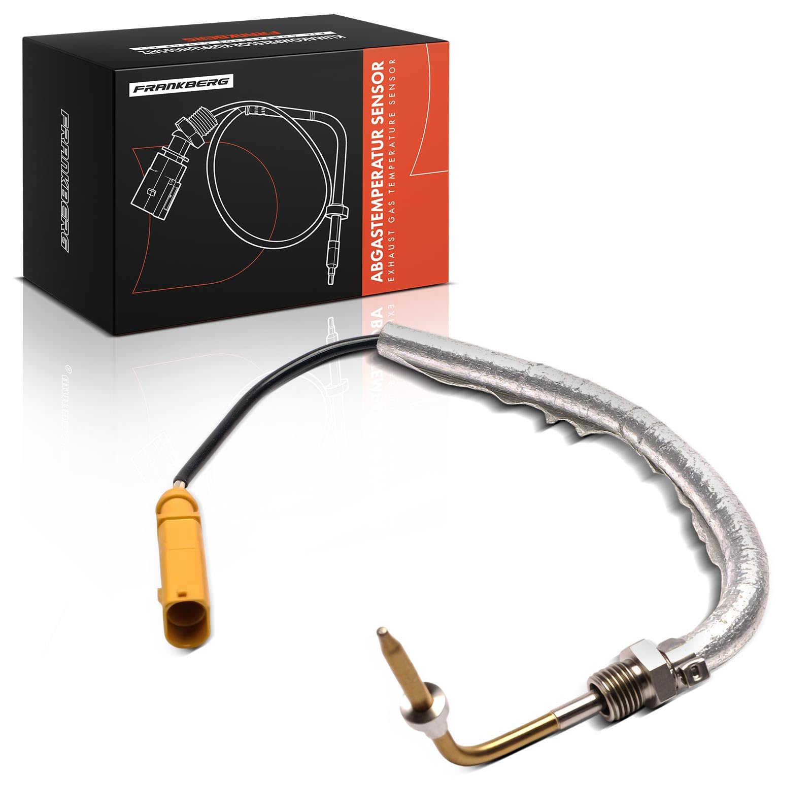 Frankberg Abgastemperatursensor 2-polig Kompatibel mit A6 4G2 4GC Allroad 4GH 4GJ Avant 4G5 4GD A7 Sportback 4GA 4GF Q5 8RB Van 8RB Replace# 4G0906088AB,4G0906088N