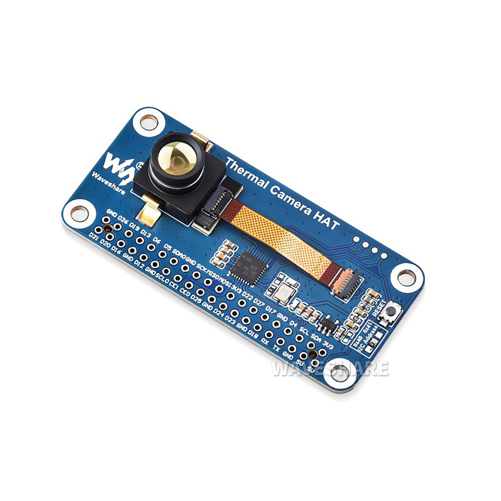 Modulo per fotocamera a infrarossi a lunga durata, compatibile con Raspberry Pi 80 × 62 pixel, 45 ° FOV, con 40 pin GPIO Header Shutter-Less Design per fotocamera Raspberry Pi IR