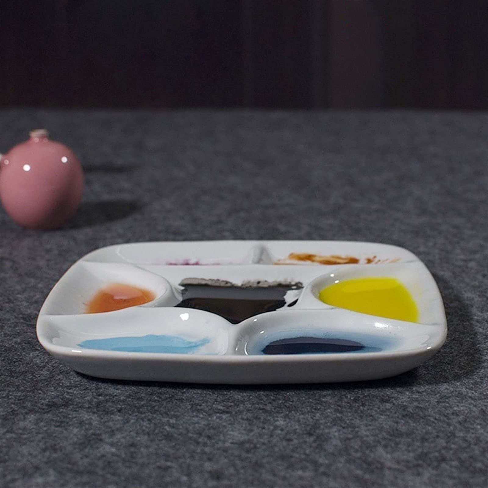 Paleta Artysty Porcelany, 6-calowa Paleta Mieszana Akwareli, Odpowiednia Do Akwareli, Gwaszu, Malarstwa Olejnego Itp.