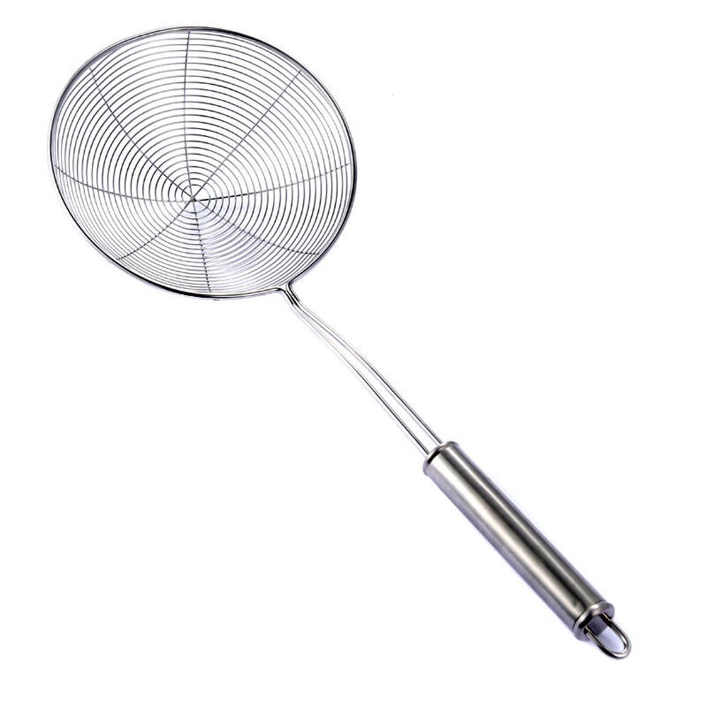 N/A - Scolapasta da Cucina in Acciaio Inox, Maglia per scolapasta e Ragno, 2 Pezzi, Colore: Argento