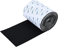 Vista 8 de Almohadillas de fieltro para muebles, cinta de fieltro autoadhesiva antideslizante para cortar, rollo de tira de fieltro negro resistente