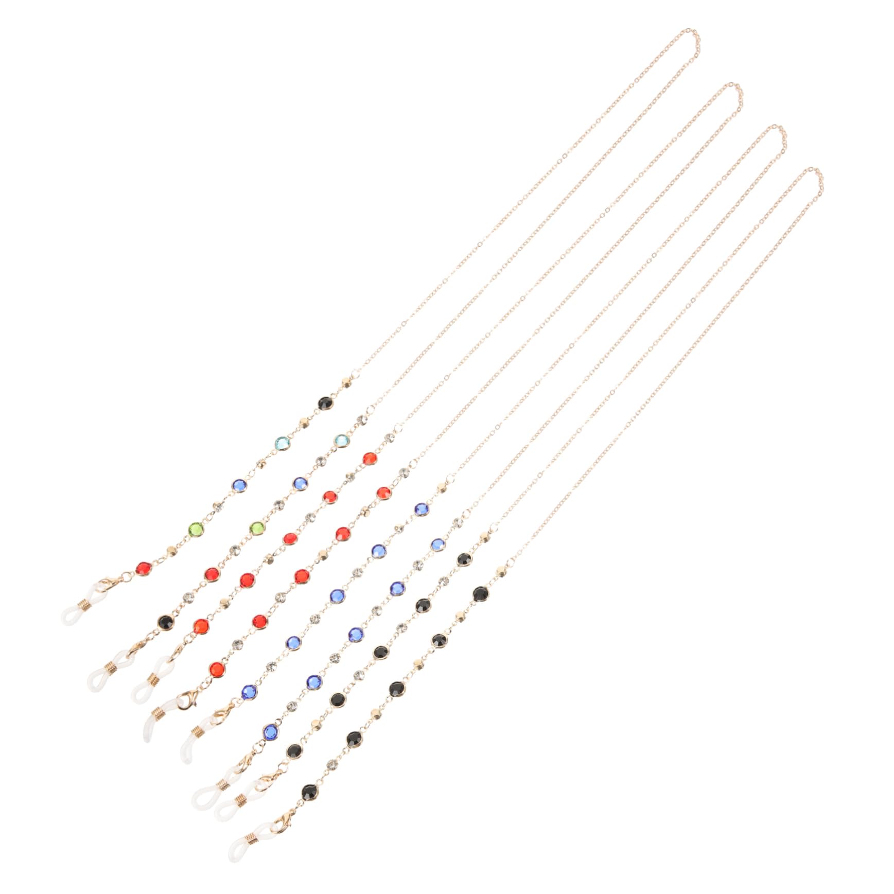 12piezas Correa De Gafas De Mujer Perlas y Cristales De Cadena Para Lentes Elegante y Práctica Para Uso Diario y Ocasiones Especiales