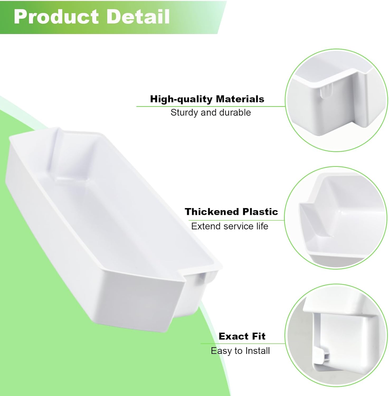 2187172 Door Shelf Bin (2 Pack) Compatible with Whirlpool Kenmore Amana Crosley Estate Maytag Refrigerator, Door Shelf Replacement WP2187172 AP6006028 2187194K PS11739091 AP3853103