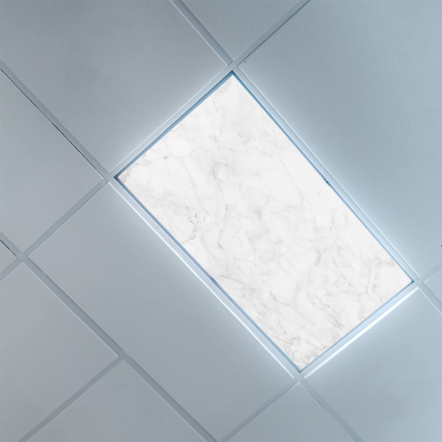 Fluorescent Light Covers for Classroom Office-Marble pattern-Fluorescent Light Covers for Classroom Office-2ft x 4ft Drop Ceiling Fluorescent Decorative,Grey Dust-image-28