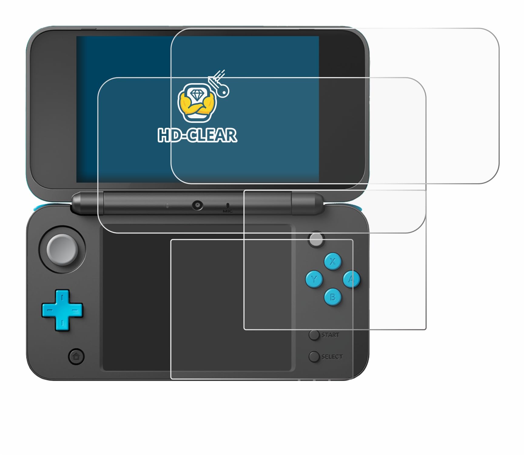 BROTECT Protector Pantalla para New Nintendo 2DS XL Protector Transparente (2 Unidades) Anti-Huellas