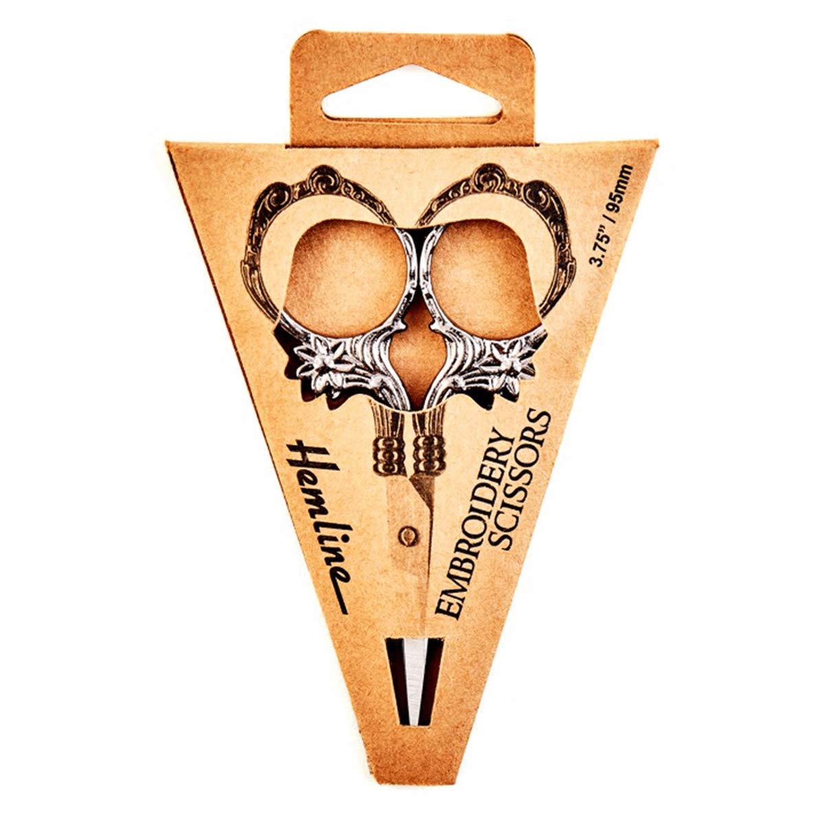 HemlineScissors: Embroidery: Floral Design: 3.75in/9.5cm