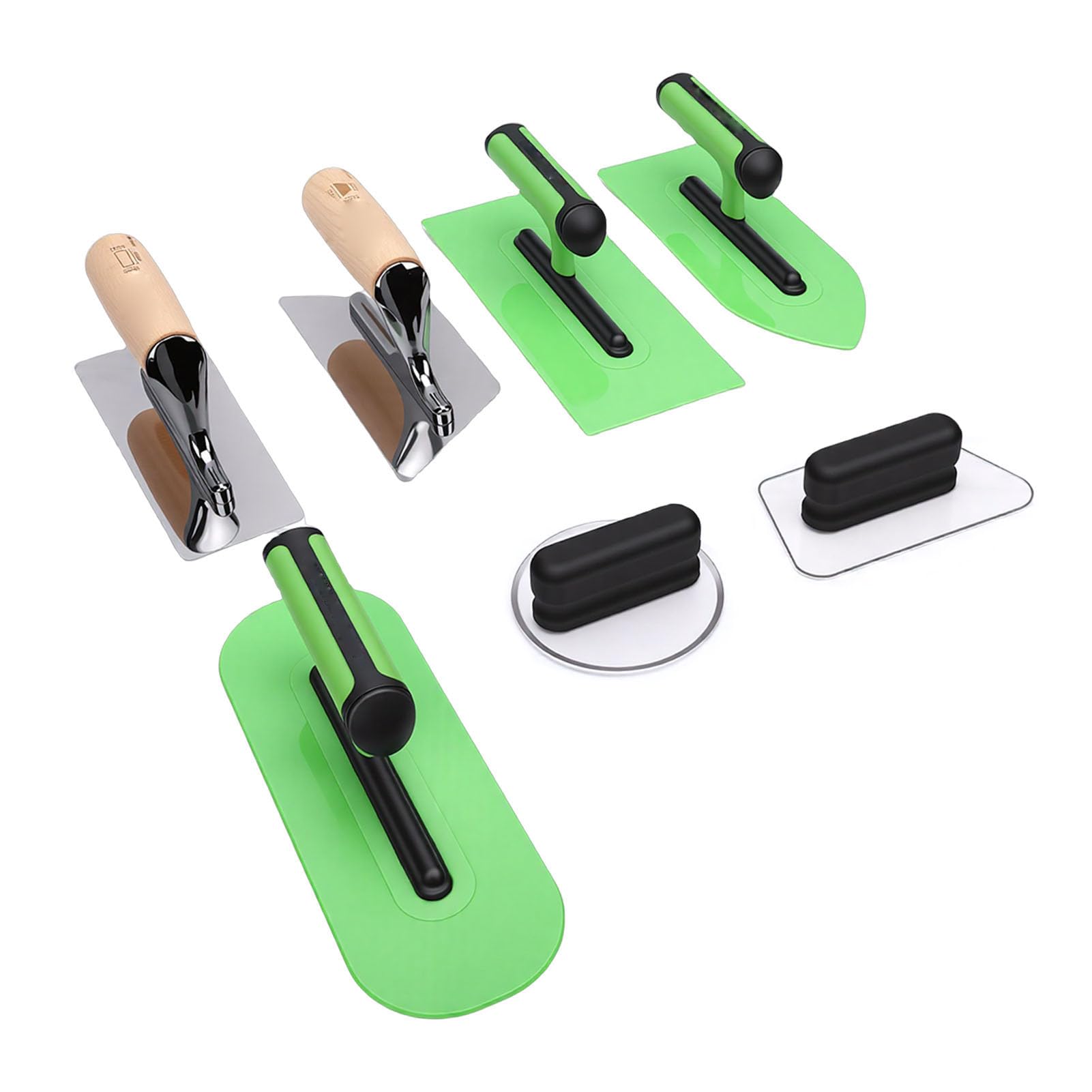LiebeWH Venezianischer Putz Glättkelle Set, Polierter Edelstahl, ABS Ergonomischer Griff mit Aufbewahrungstasche für Wandkunst Farbe Putz Mauerwerk Werkzeuge