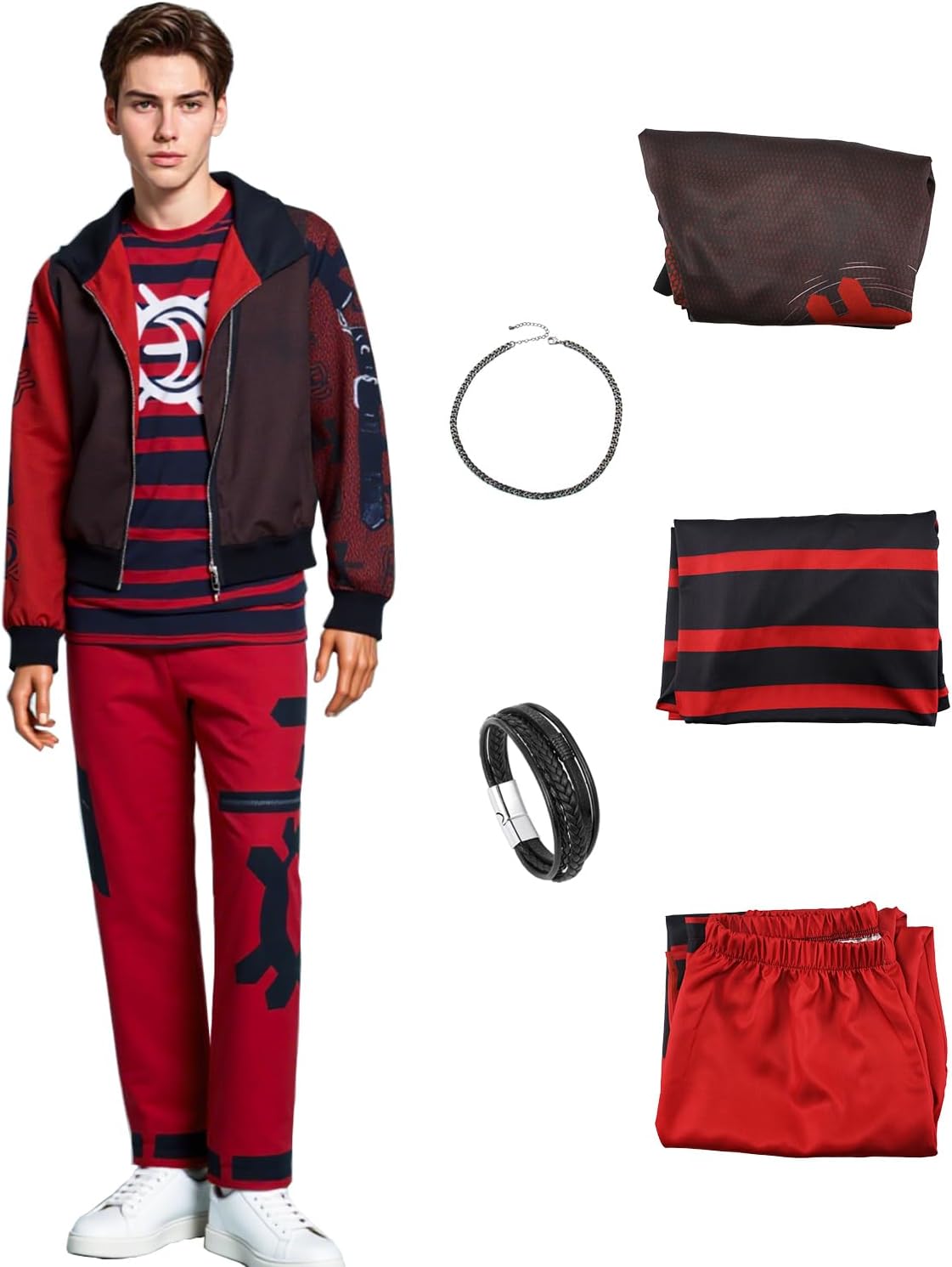 Zombies Victor Costume Vampires Cosplay Dawn Halloween Outfit Mens Casual Jacket T-Shirt Pants Uniform