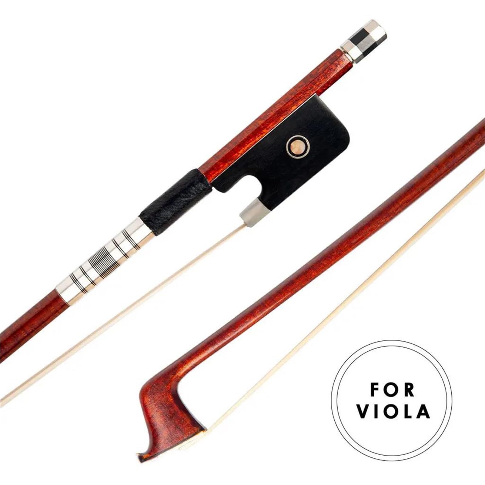 Professioneller Geigenbogen Brasilianischer Holzbogen Kohlefaserkern Ebenholzfrosch Natürliches Rosshaar Für Violine/Viola/Kontrabass(Type 3)