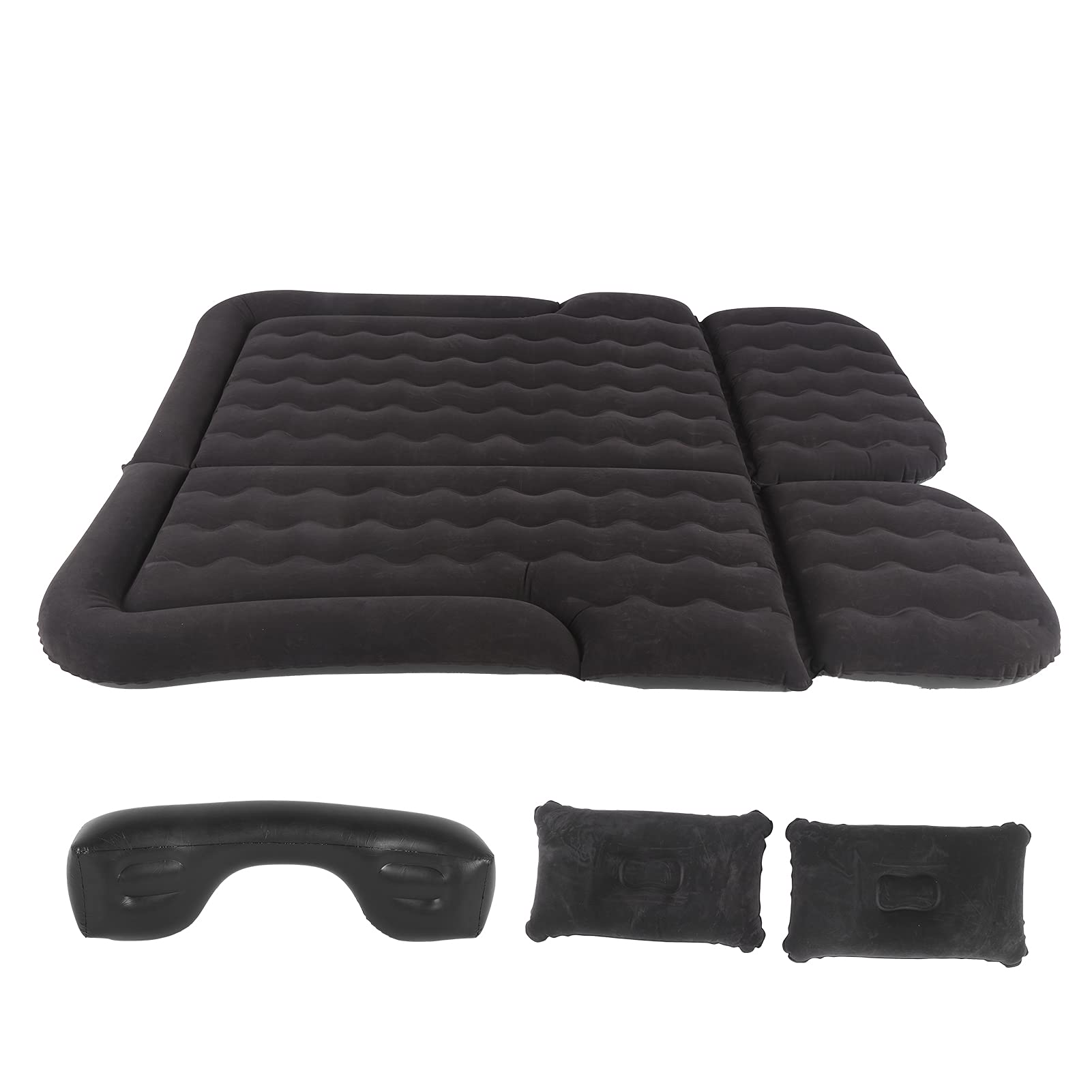Cryfokt Materac Dmuchany Elektryczna Pompa Inflatora Powierzchnia Flokująca do SUV MPV RV Travel Outdoor 174 X 126 Cm (BLACK)