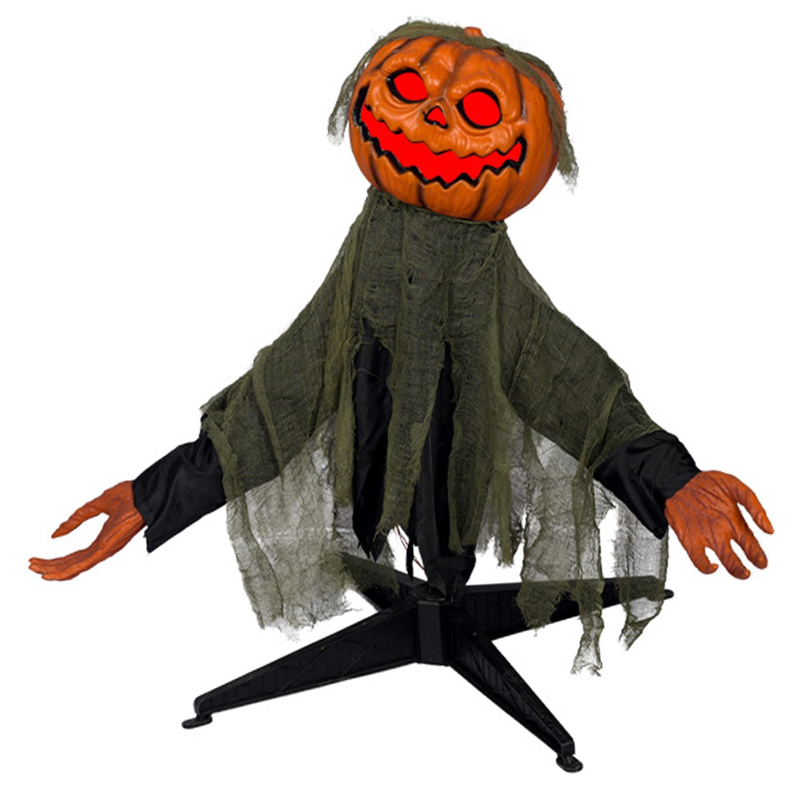 Zxfdsfdbnm Halloween Pumpkin Specter Lawns Stake Spookier Moving Lawns Ornament Decors That Glows and Plays Sounds When Detecting Motion LED Glowing Decoration