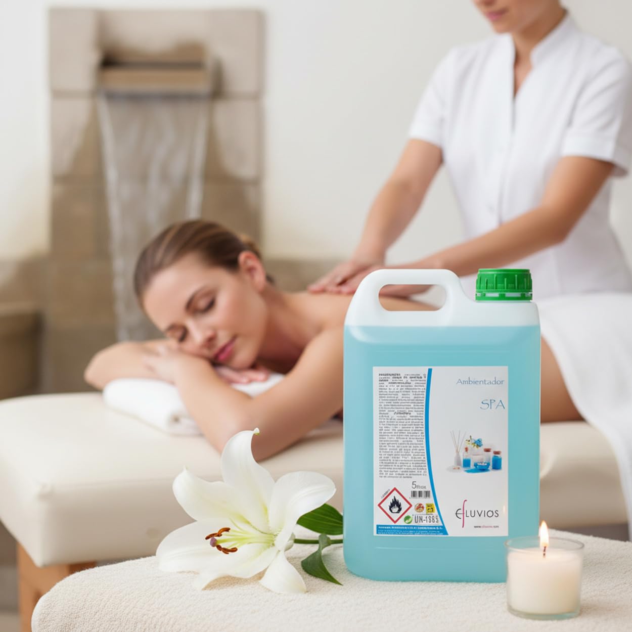 Ambientador | Aroma Spa Eliminador de Olores 5L | Pack de 3 | Concentrado Alto Rendimiento · Recarga para Dispensadores · Ideal Hoteles, Hostelería, Oficinas y Uso Profesional