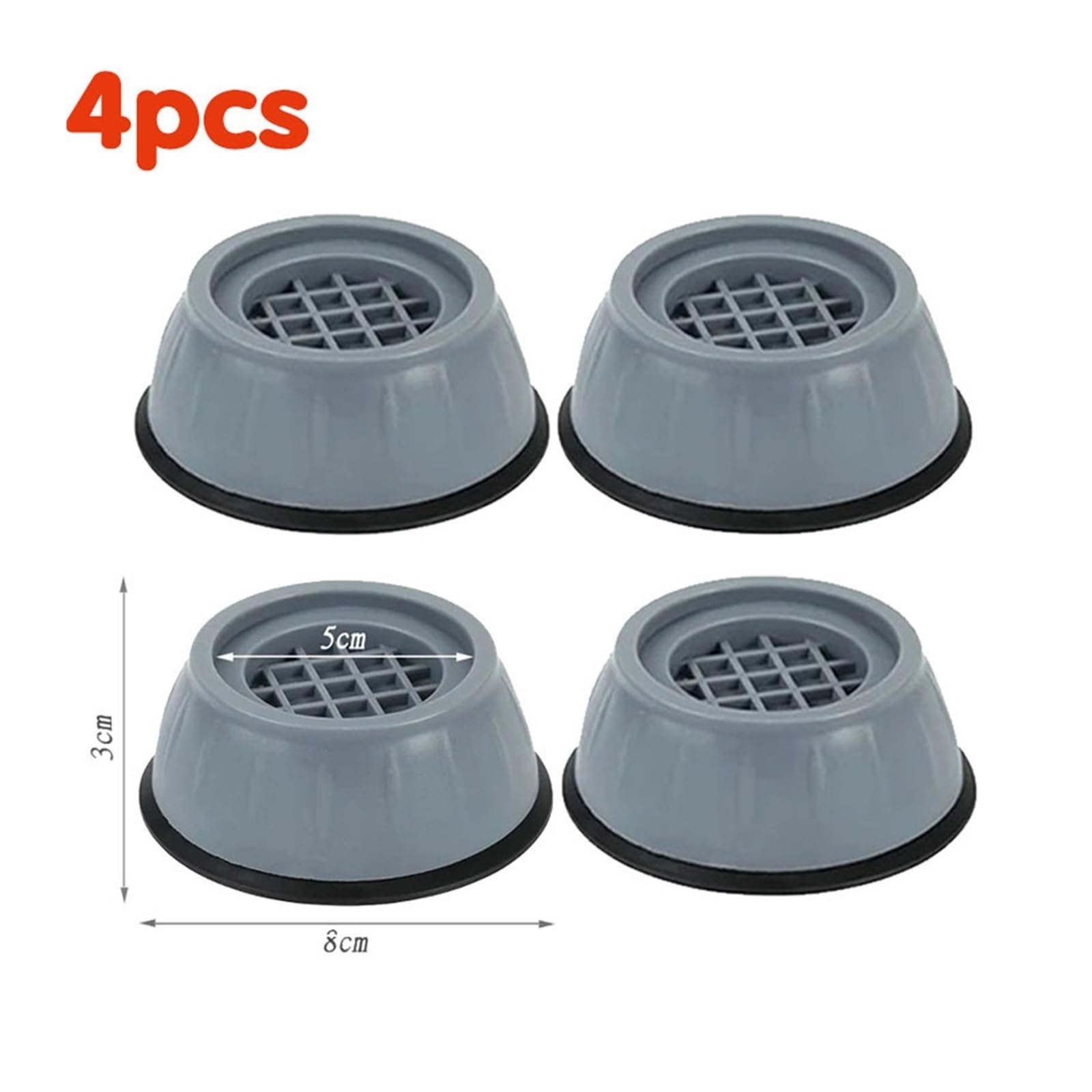 Piedini Antivibranti For Lavatrice, Tappetino In Gomma, Supporto Smorzatore(8PCS)
