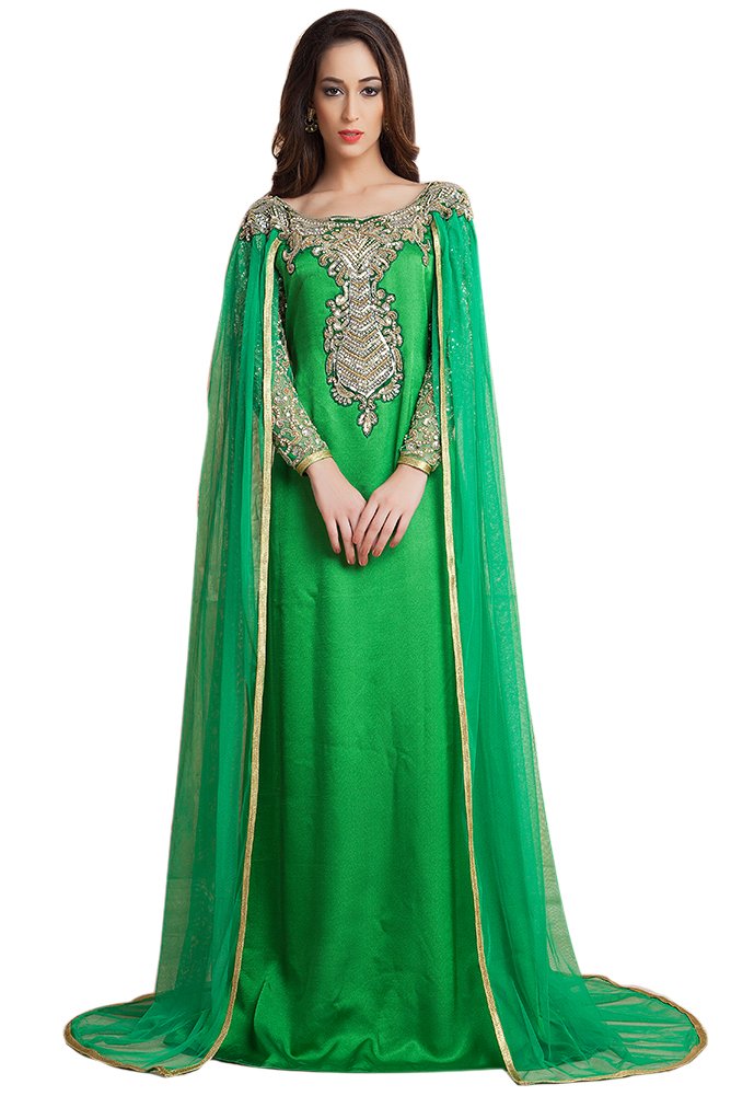 Kolkozy FashionWomen's Designer Handmade Arabic Long Sleeve Wedding Caftan