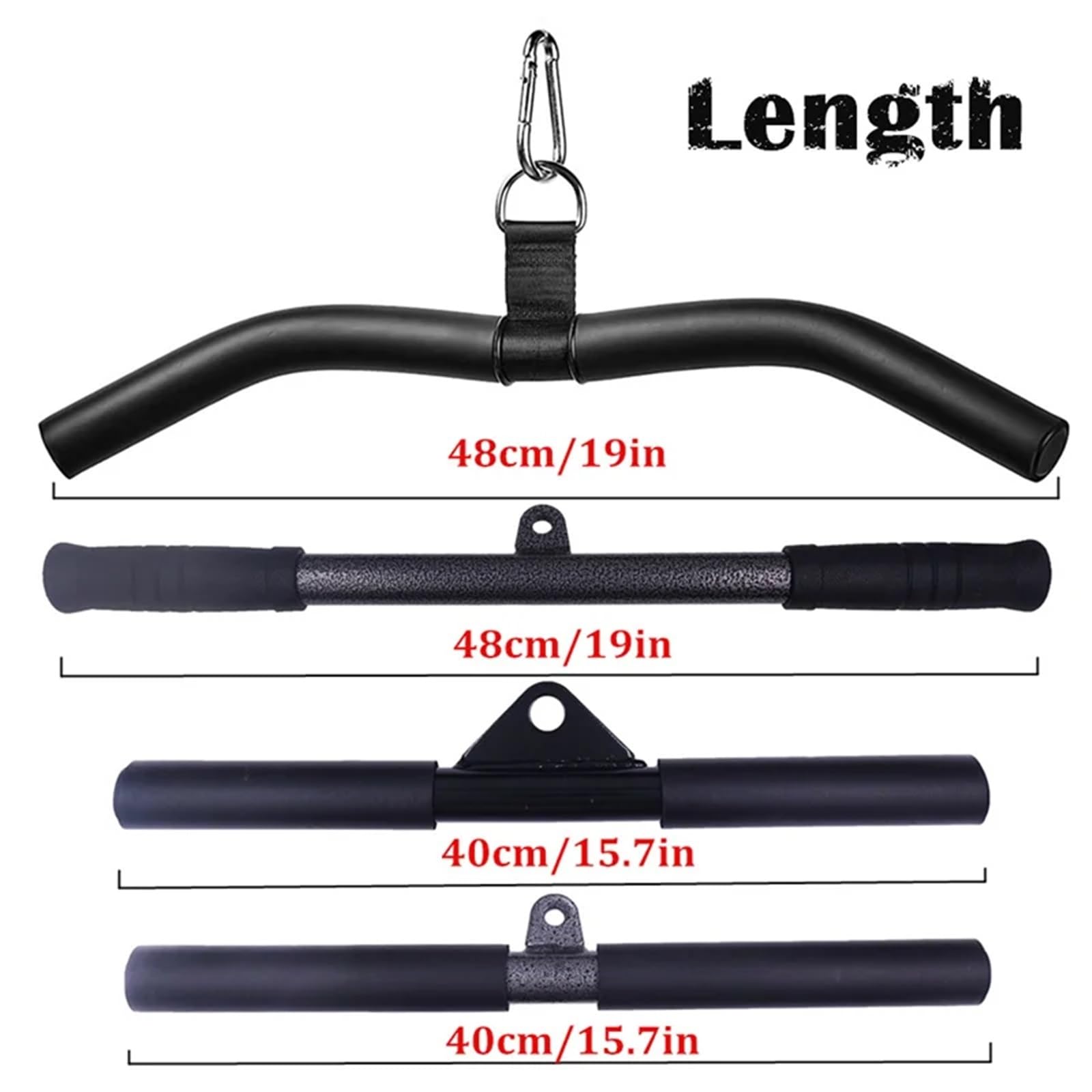 Mango De TríCeps Accesorios for máquina de Cable de polea de barra desplegable for gimnasio, accesorios de prensado de tríceps, accesorios de ejercicio de fuerza for gimnasio en casa Para Entrenamient