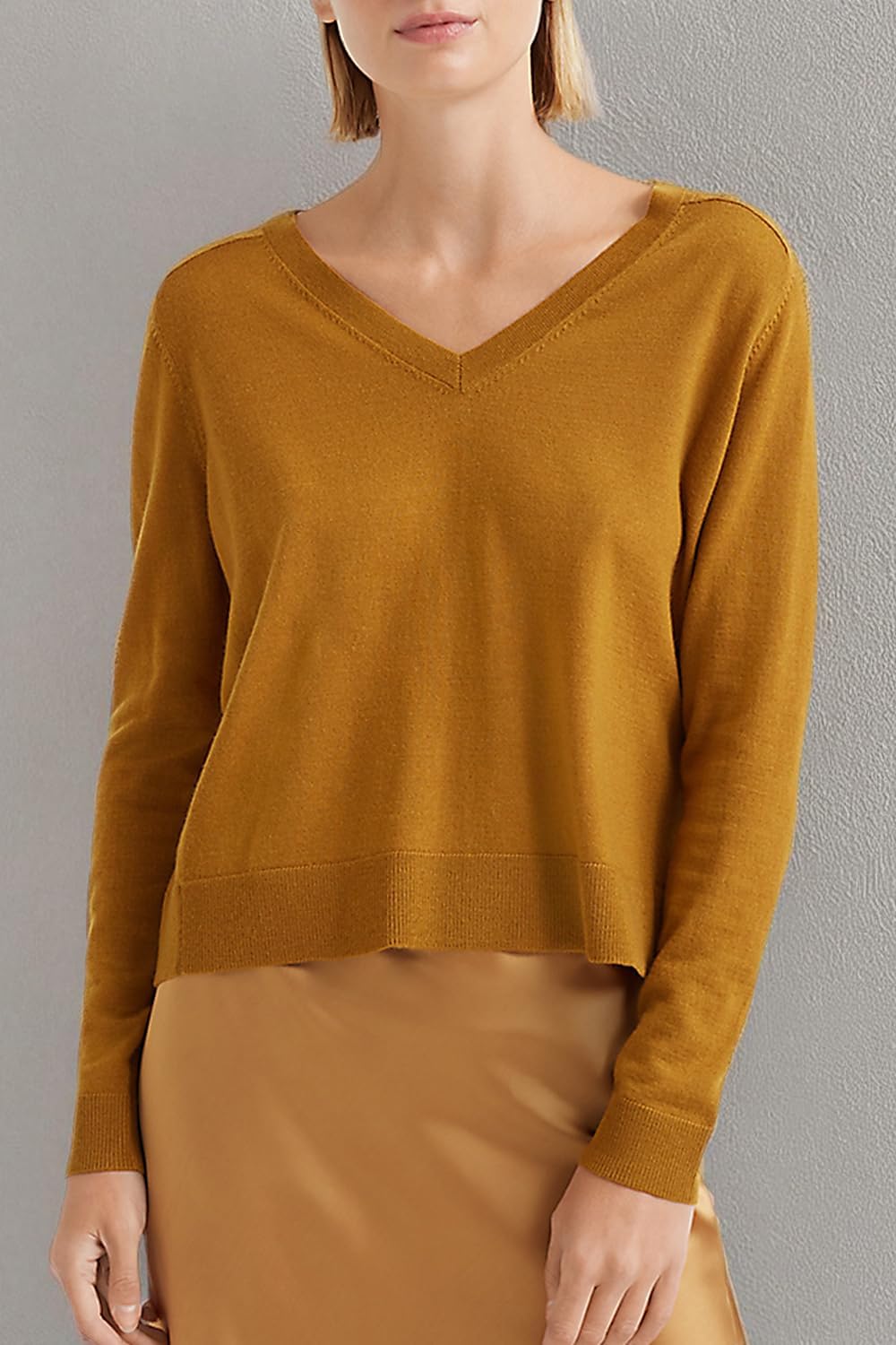 Suéter de lana merina para mujer, casual, ligero, cuello en V, manga raglán, suéter de punto holgado