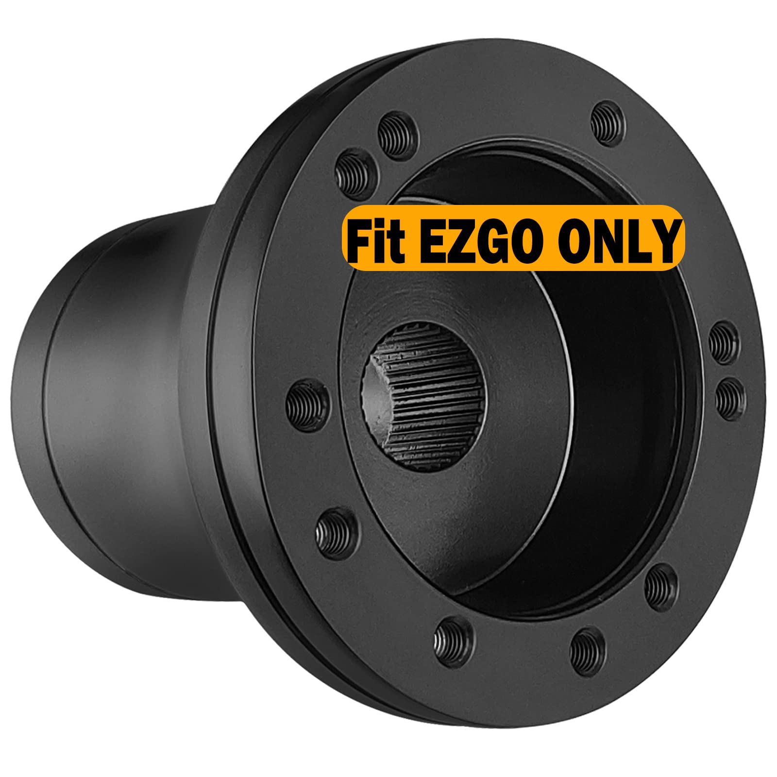 EZGO Steering Wheel Adapter fit EZGO TXT, RXV, Marathon, Medalist Golf Cart Steering Adapter Hub (Black)