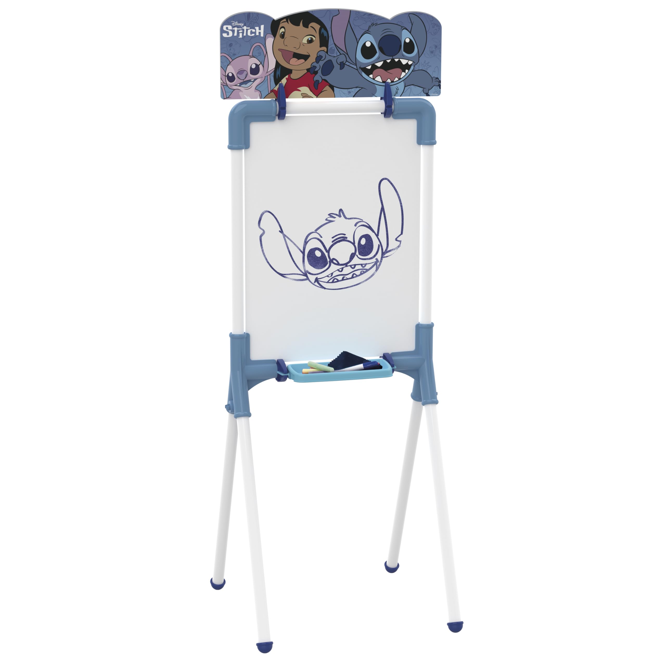 Chicos - Pizarra Infantil Stitch 2 en 1 | Pizarra con caballete | Incluye accesorios y plantillas de Stitch | A partir de 3 4 5 Años (53025)