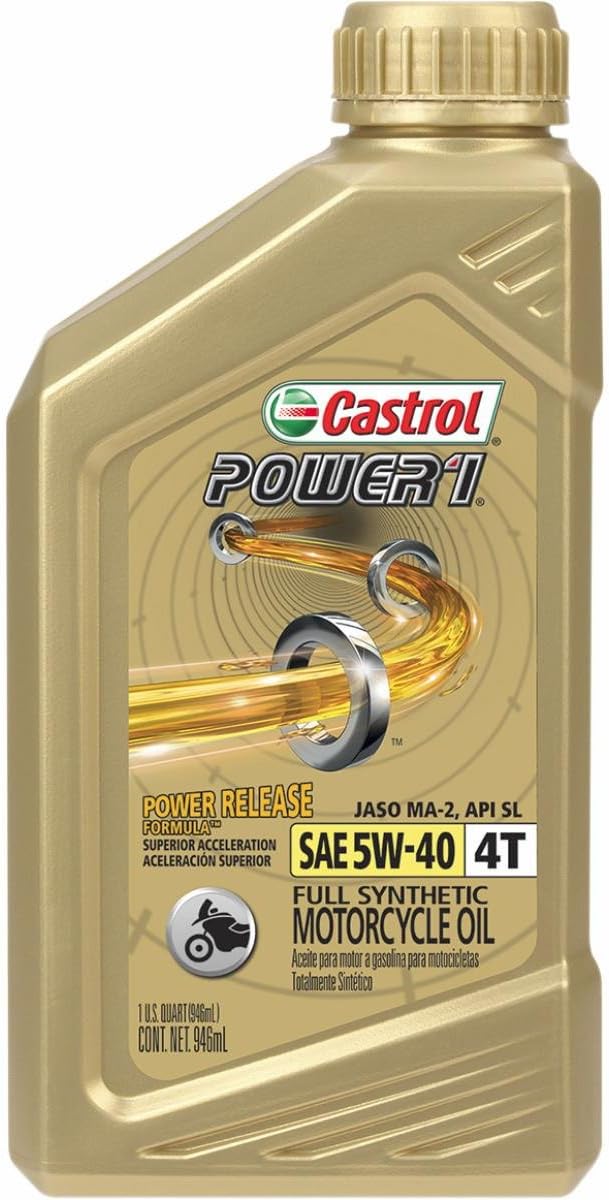 Power 1 Racing 4T Motorcycle Oil - 5W40-1qt. 06113