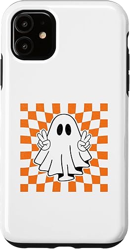 Miniatura 7 de Funda divertida para disfraz de Halloween a cuadros de fantasma para iPhone 13 Pro