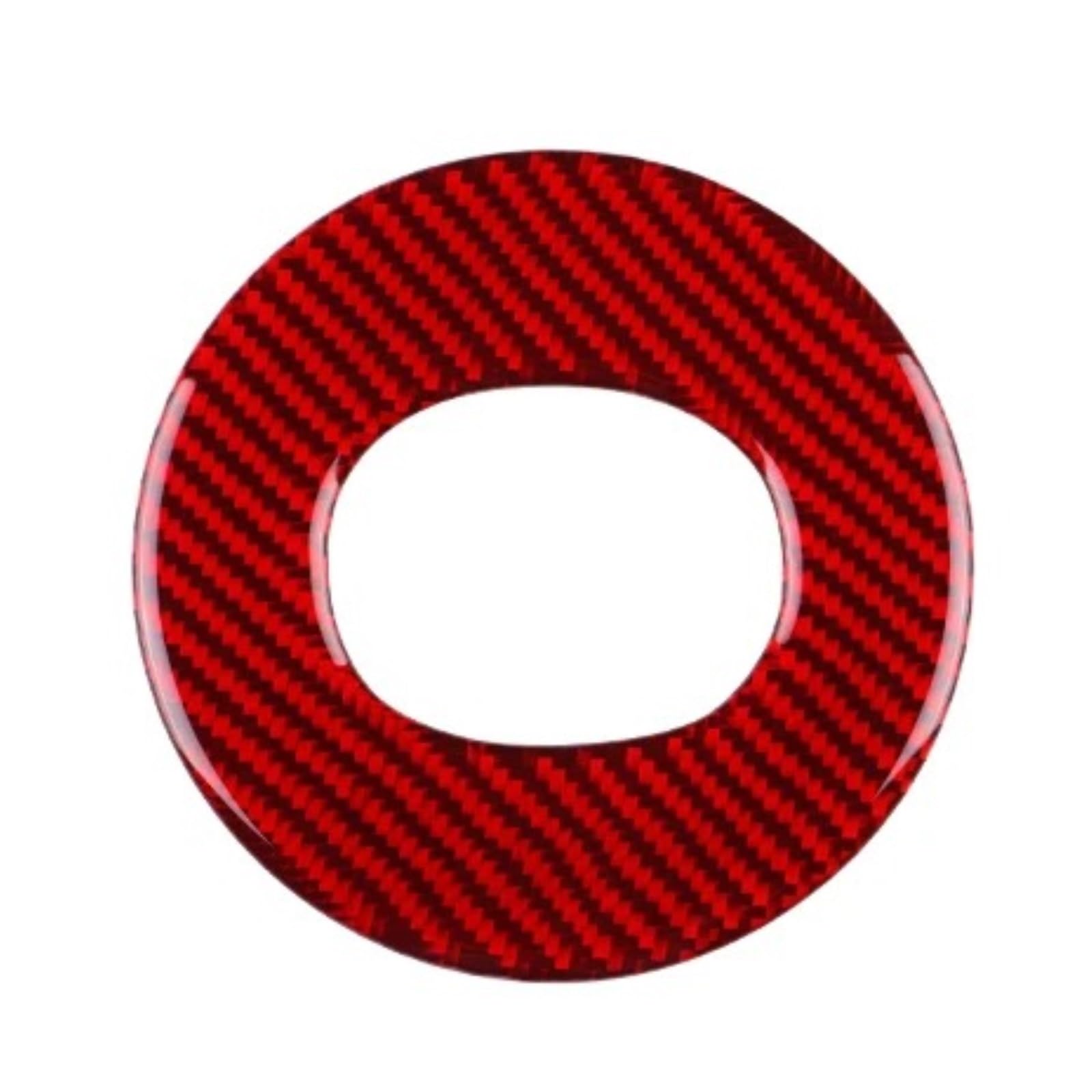 Control Panel Molding Cover for Mazda 3 for Axela BP 2019-2025 Real Soft Carbon Fiber Sticker Car Steering Wheel Center Trim Interior Trim(Red Carbon)