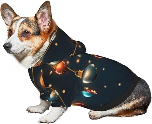 Miniatura 6 de Christmas Lights Chic 3D Dog Hoodies for Small Pets A Cozy Costume for Stylish Puppy Cosplay Delight XXL