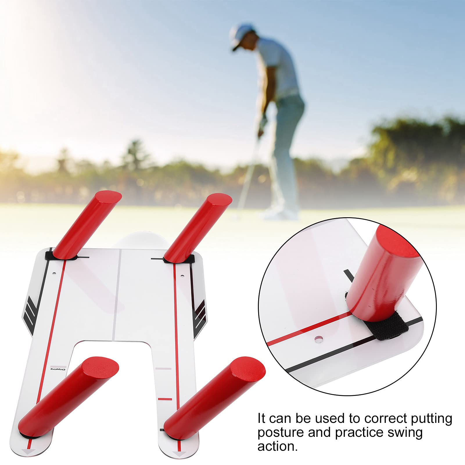 Golf Swing Trainer Putting Mirror Board PC Infrangibile Pratica Swing Golf Training Aids per principianti e amanti del golf