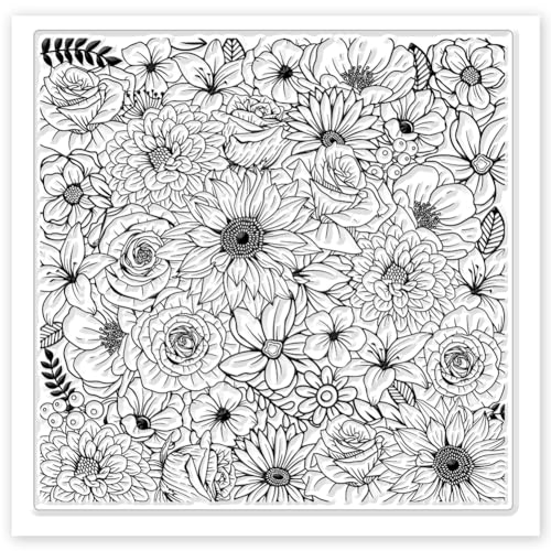 Chgcraft AJEW-WH0447-005-EU14 Flowers Background Silicone Texture Stamp Clay Modeling Pattern Pad Texture Sheets thumb #7