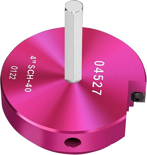 Protector de montaje de PVC Cabeza de 4 pulgadas, Escariador de tubería de PVC, protector de enchufe de PVC con eje hexagonal de 38 pulgadas,