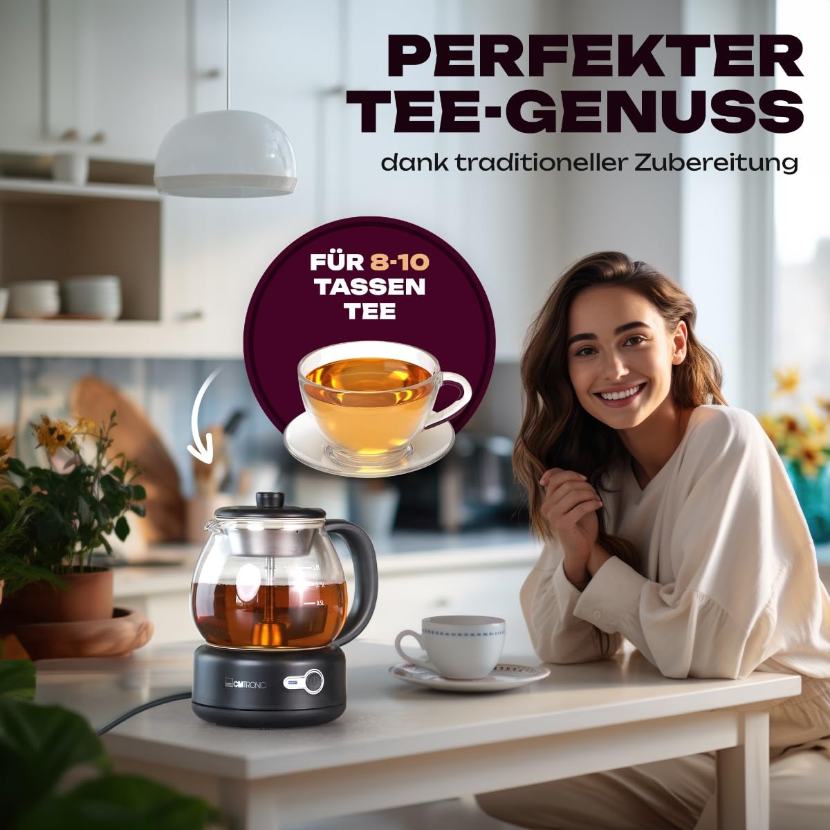 Clatronic TK 3715 noir Théière électrique 1,0L