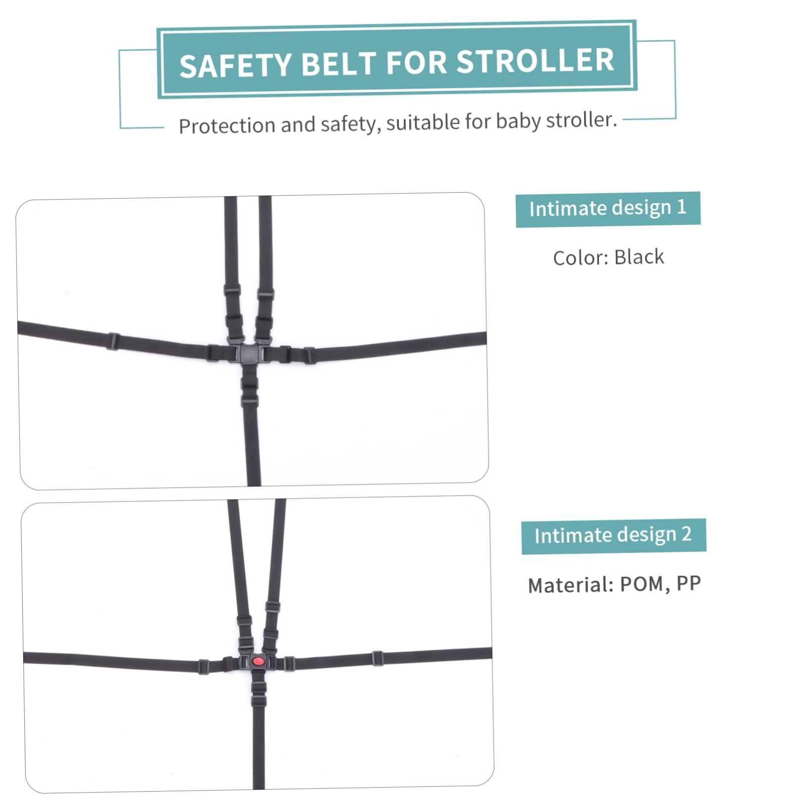 ERINGOGO 3 Pcs 5-Point Harness Clip Covers Boys and Girls Safety Strap for Stroller Pushchair Car Seat