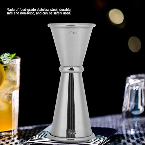 Miniatura 8 de Jig de cóctel de 30/1.5 fl oz, taza de medición de cóctel, coctelera de acero inoxidable, doble mezclador, accesorios de barra de medición