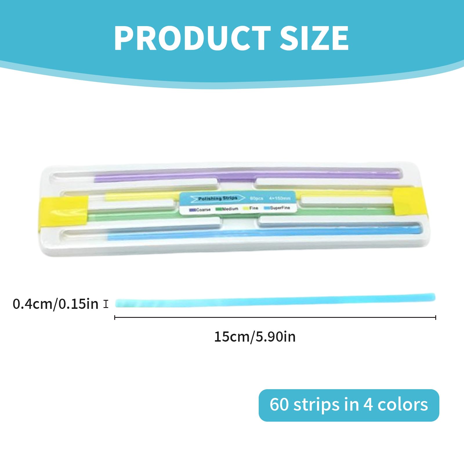 GUTERTOP 60 pezzi carta vetrata dentata per spazi intermedi, strisce abrasive dentali, kit pulizia profonda igiene orale