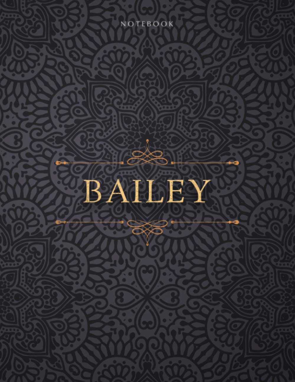 Notebook Bailey Personalized Name Cover Lined Journal: Daily Journal, 8.5 x 11 inch, A4, Small Business, Financial, 21.59 x 27.94 cm, Paycheck Budget,