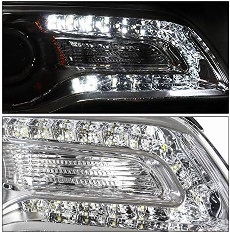 LED DRL Projector Headlight Headlamp Lamp Chrome Passenger Side For 2011-2014 Chrysler 300