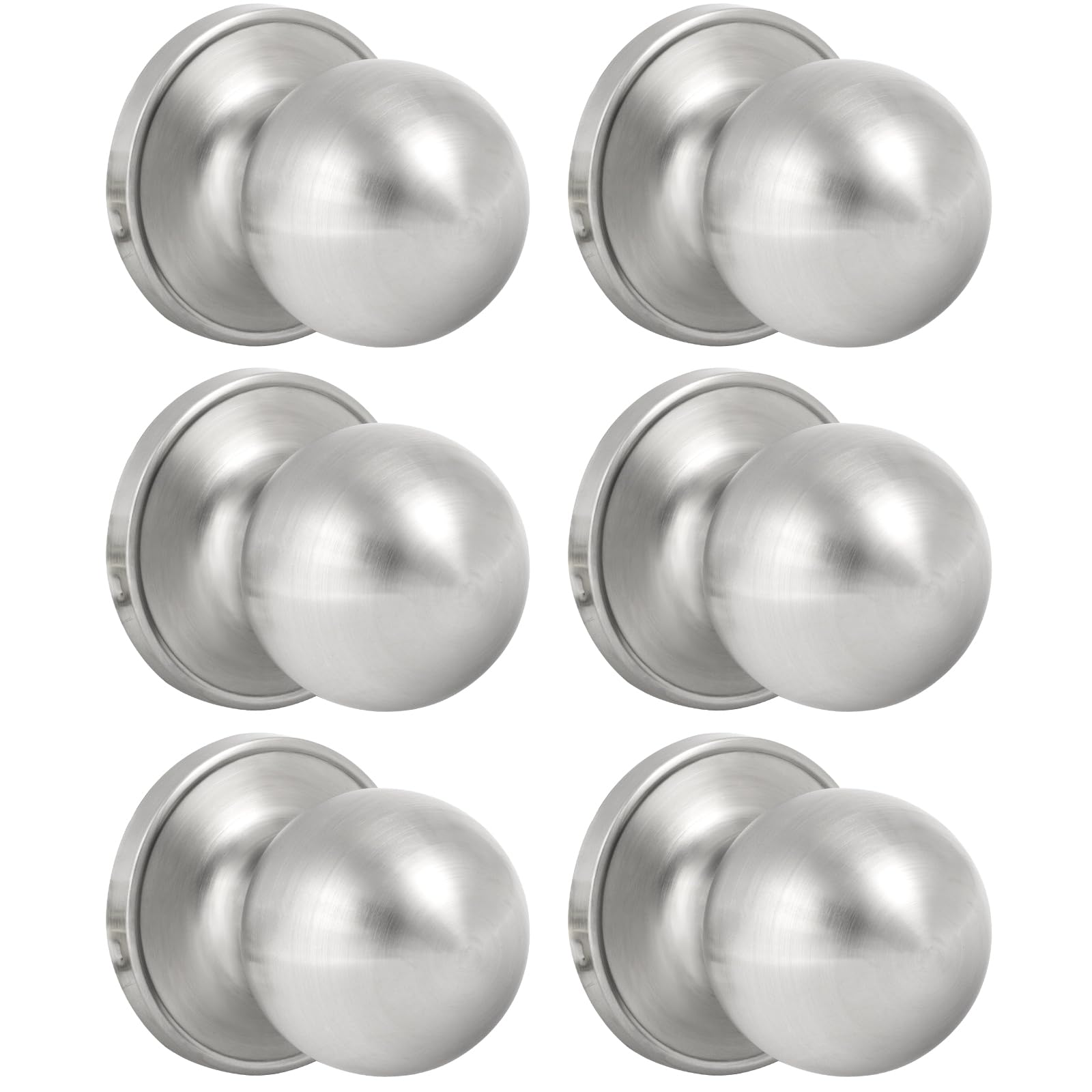 Privacy Door Knobs with Lock - 2 Pack Satin Nickel -13 Privacy Door Knobs with Lock - 2 Pack Satin Nickel -13