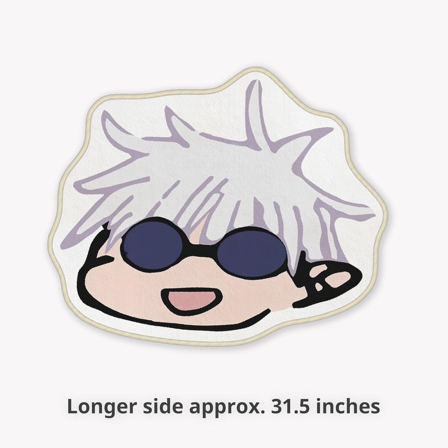 Allenjoy 30.4" x 24.8" Cool Hero Face Bathroom Rugs Spiky White Hair Mat Bathmat Rug Non Slip Washable