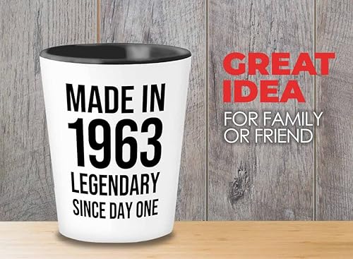 Vaso de chupito de cumpleaños 60 de 15 onzas fabricado en 1963 regalos de 60 años suministros de fiesta vintage para abuelo
